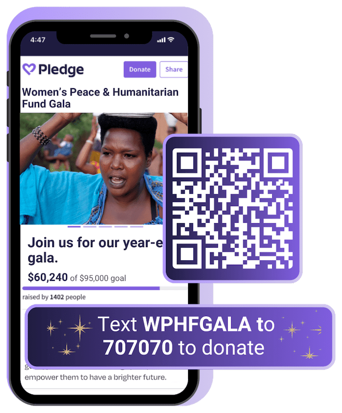 Fundraiser Displayed on Mobile